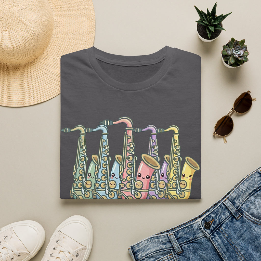 Cute Kawaii Colorful Saxophone Tee