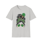 Green Messy Bun Band Mom Headshot Tee