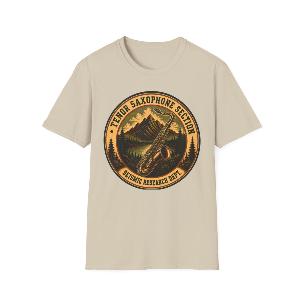 Copy of Tenor Saxophone Section Seismic Research Dept. Tee