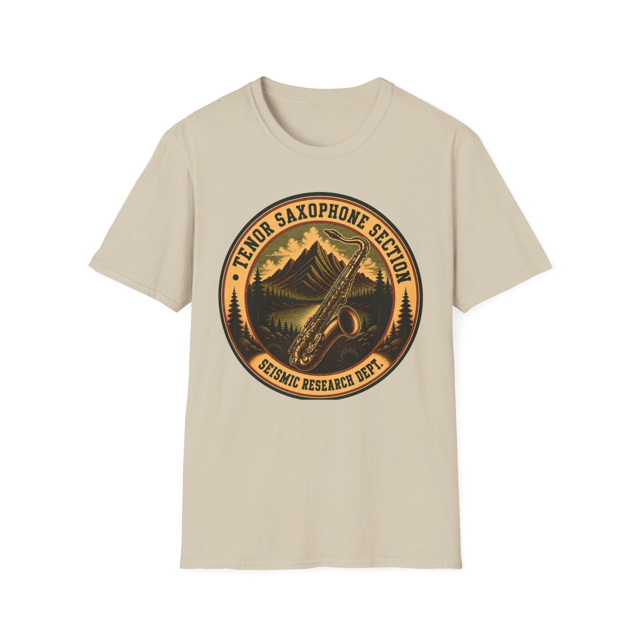 Copy of Tenor Saxophone Section Seismic Research Dept. Tee