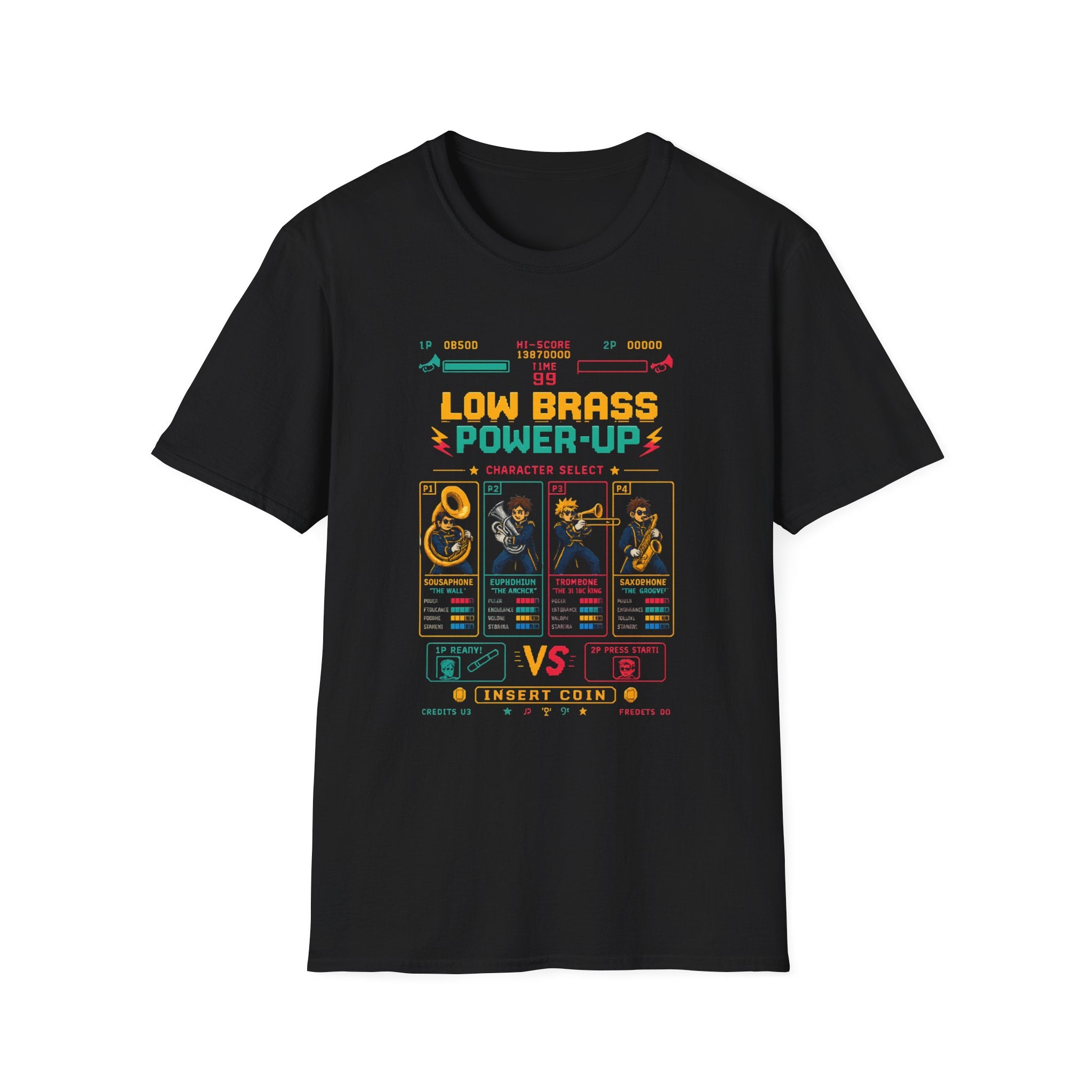 Low Brass Power-Up 8-Bit Tee