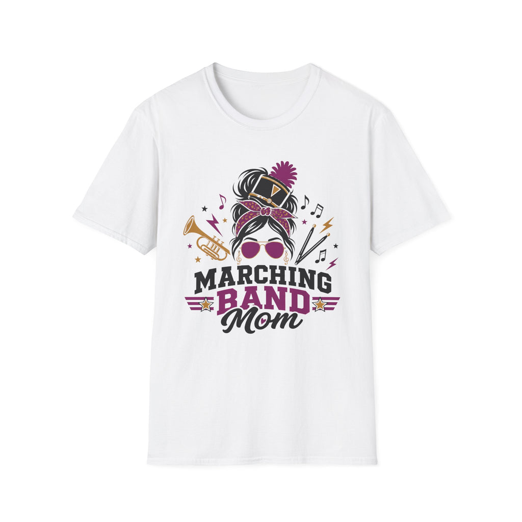 Pink Messy Bun Marching Band Mom Tee