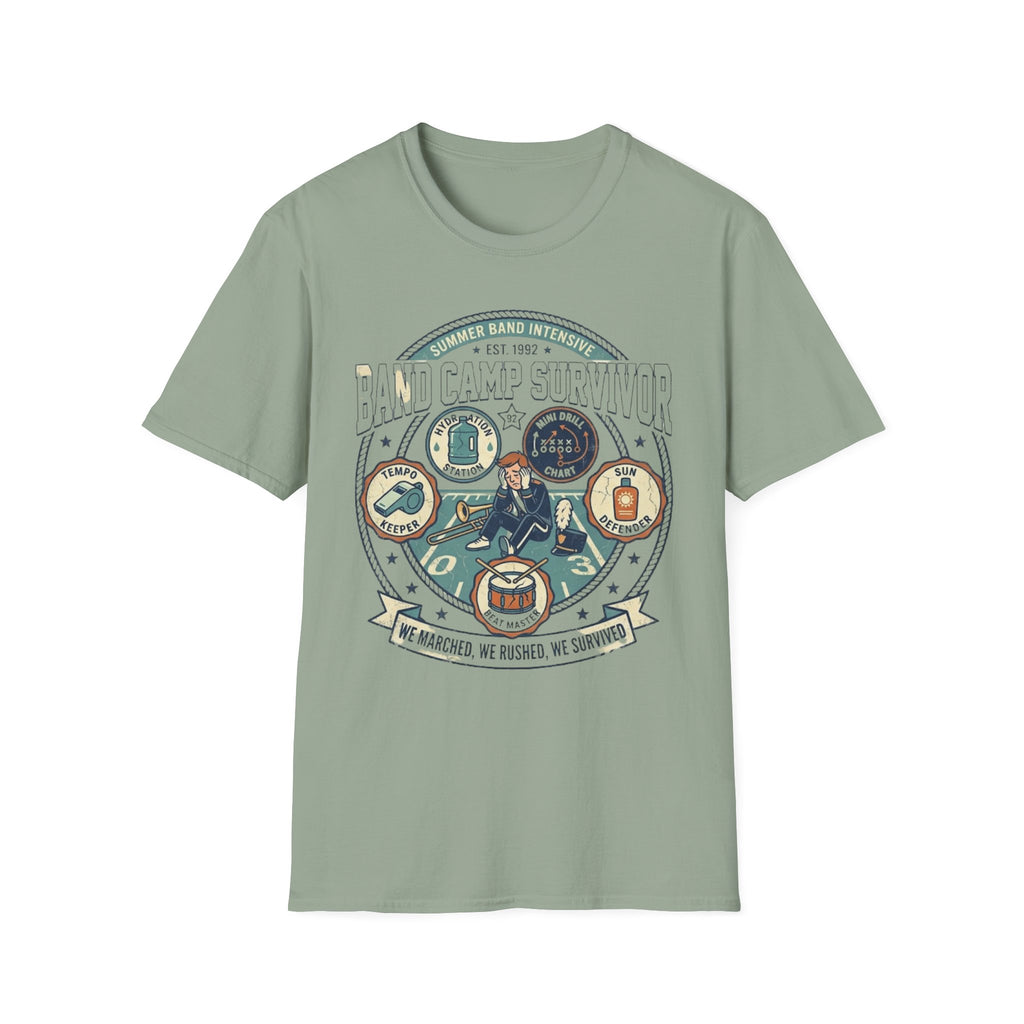 Band Camp Survivor Badge Tee