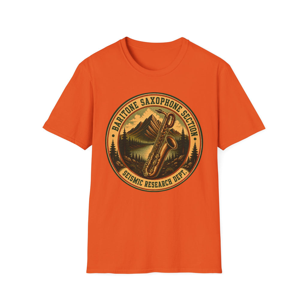 Baritone Saxophone Section Seismic Research Department Tee