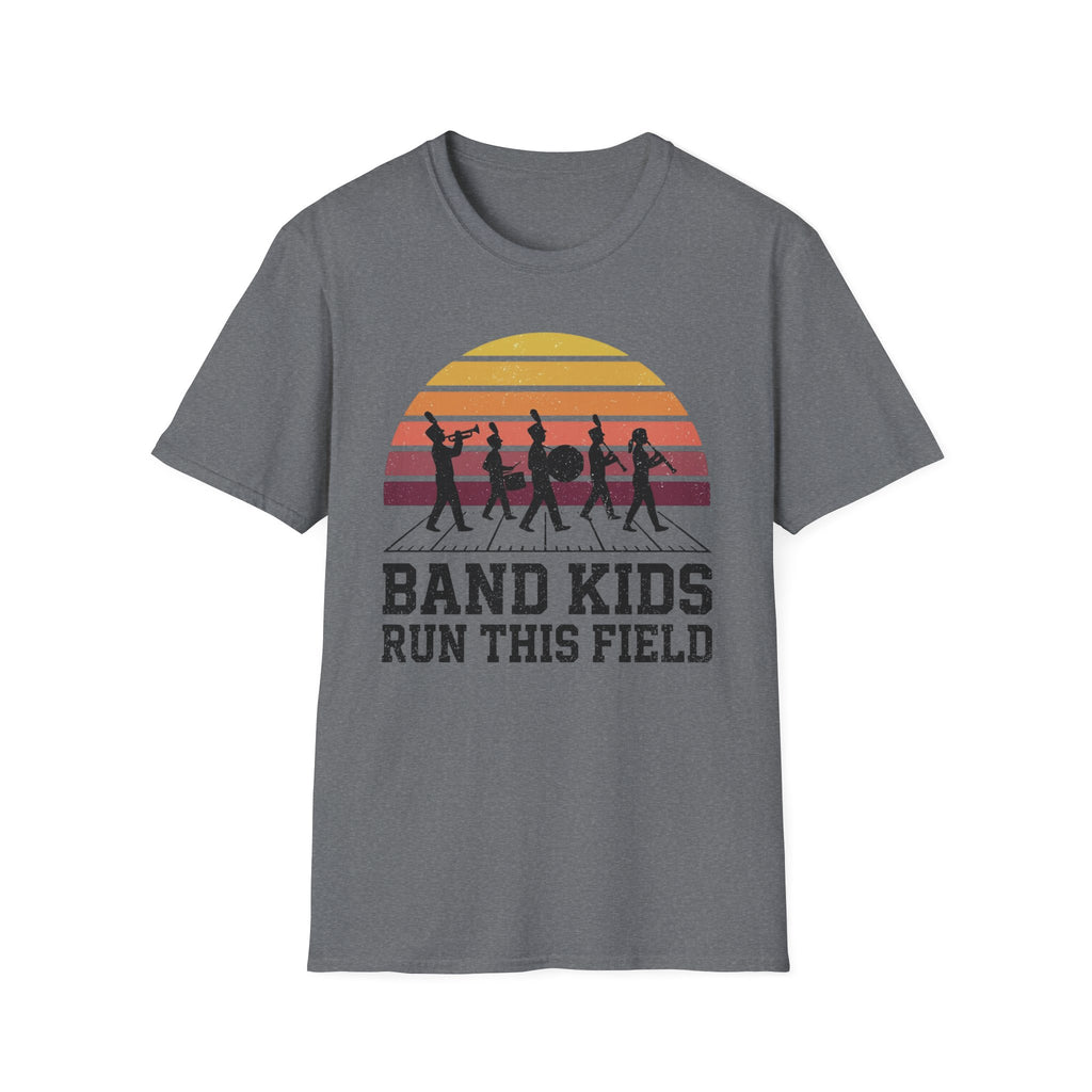 Distressed Band Kids Run this Field Sunset