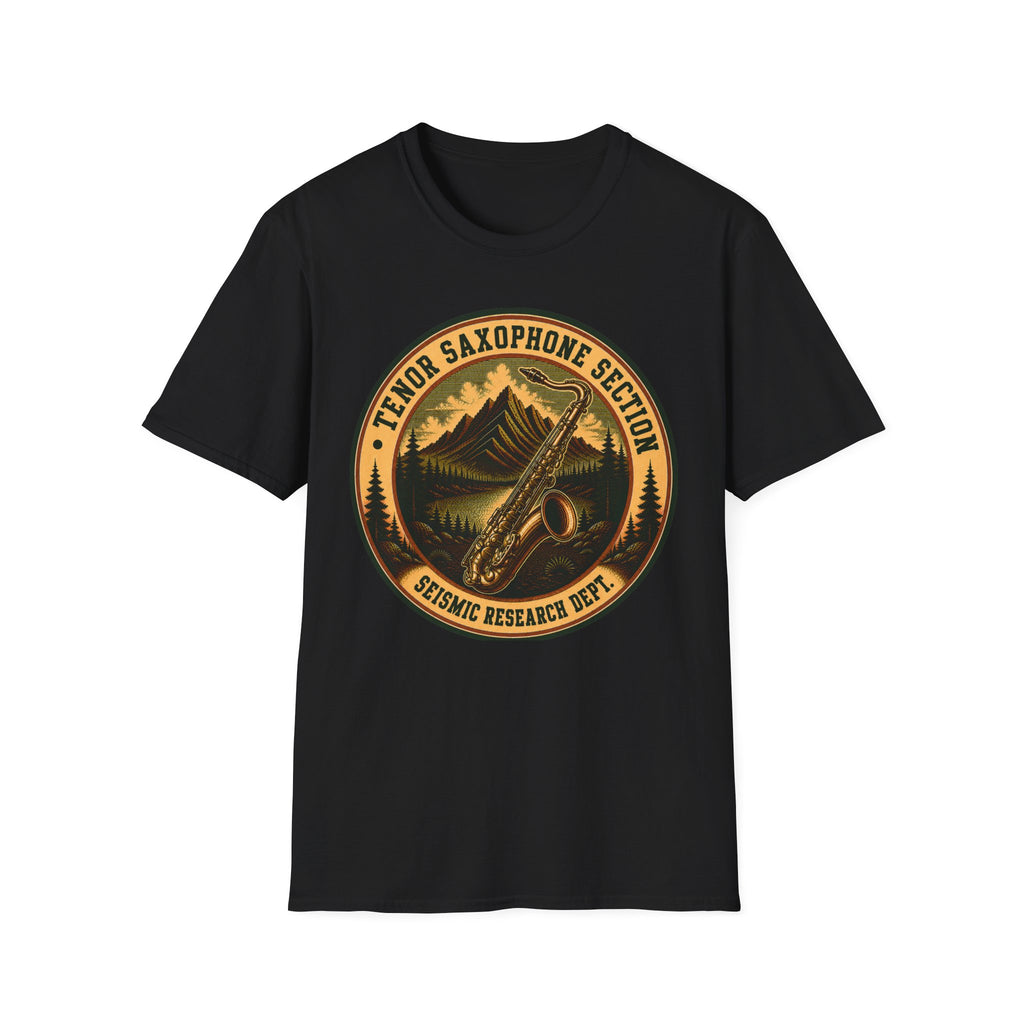 Copy of Tenor Saxophone Section Seismic Research Dept. Tee