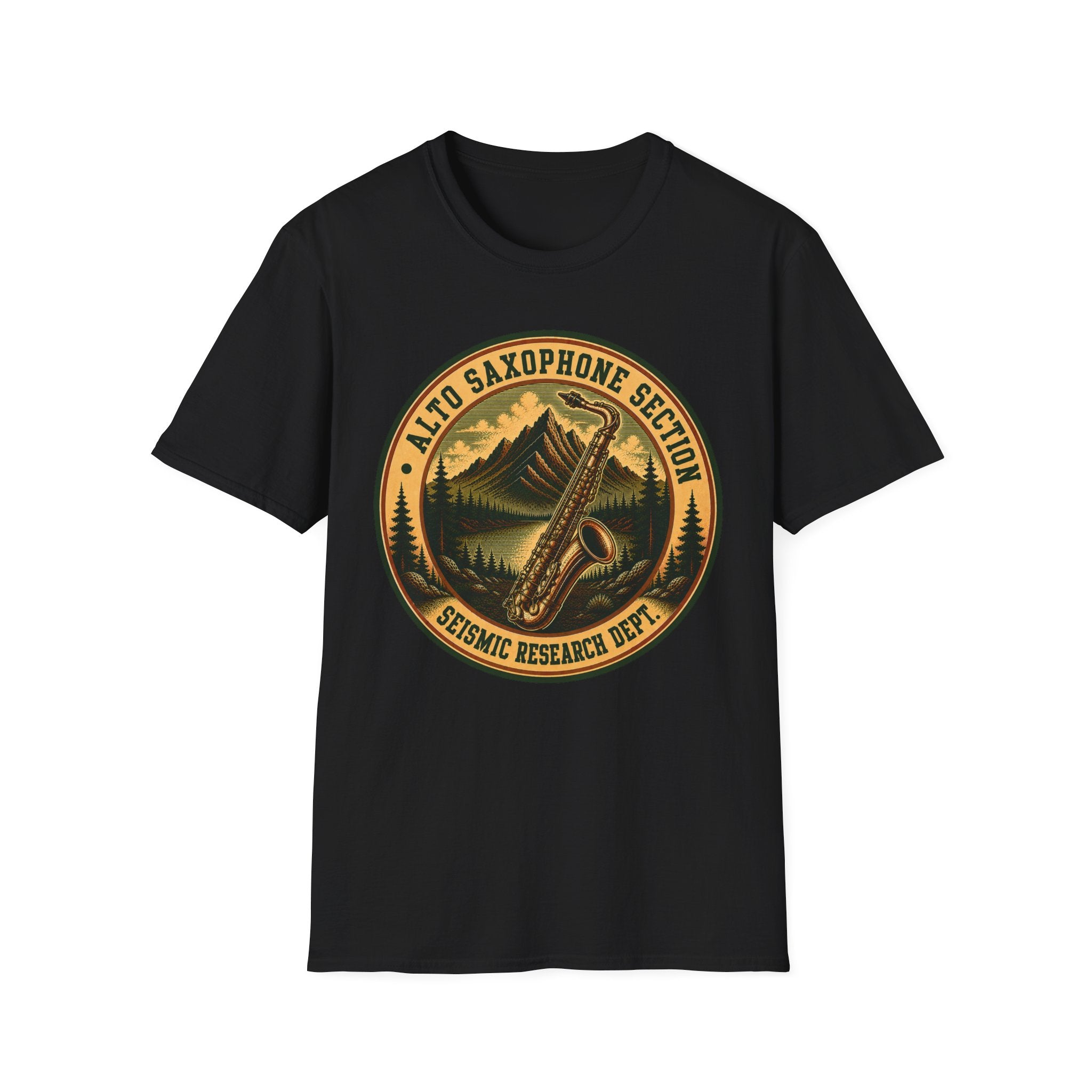 Alto Saxophone Section Seismic Research Dept. Tee