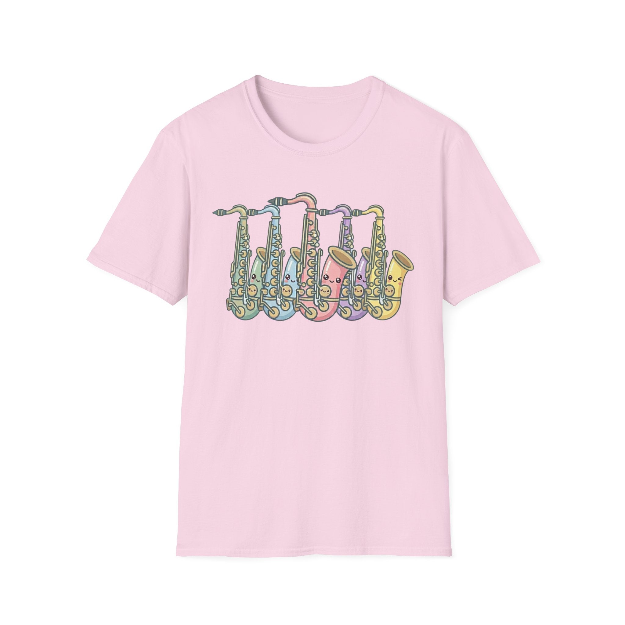 Cute Kawaii Colorful Saxophone Tee