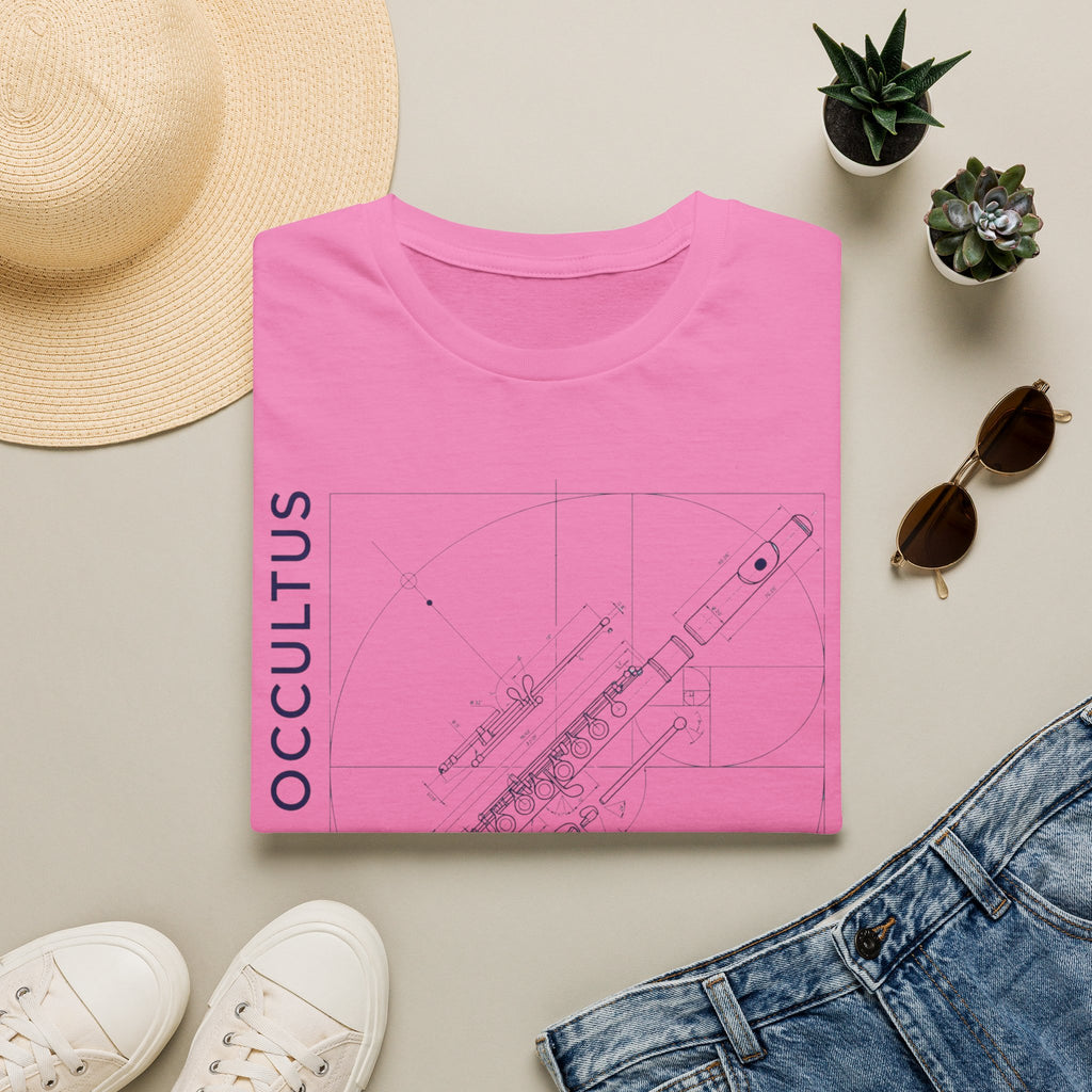 Copy of Flute Blueprint Tee — Sonus Occultus Minimalist Musician T-Shirt