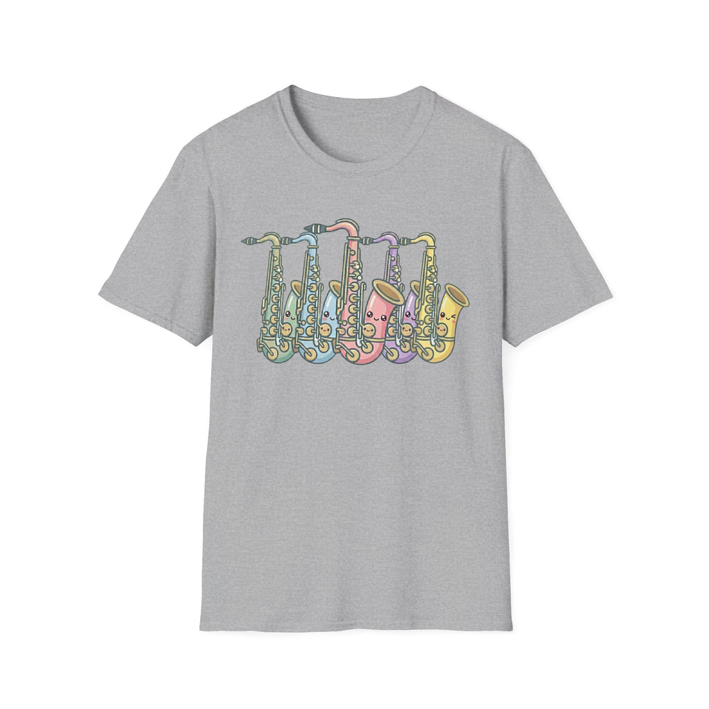 Cute Kawaii Colorful Saxophone Tee