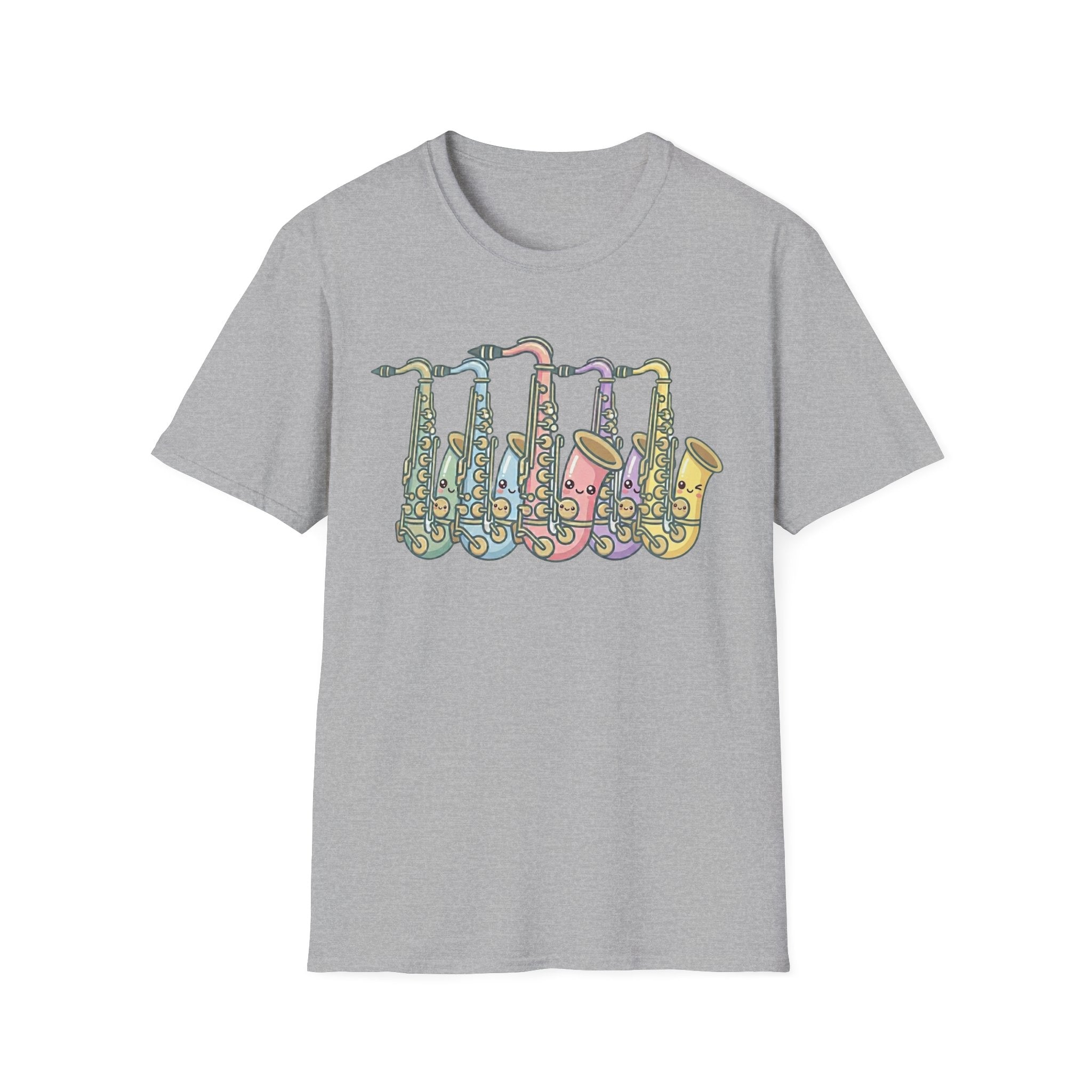 Cute Kawaii Colorful Saxophone Tee