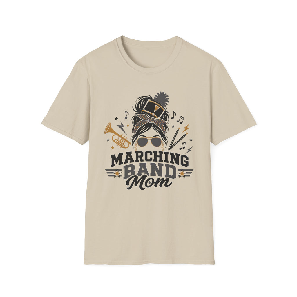 Gray Messy Bun Marching Band Mom Tee