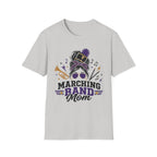 Purple Messy Bun Marching Band Mom Tee