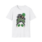 Green Messy Bun Band Mom Headshot Tee
