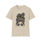 Gray Messy Bun Band Mom Headshot Tee