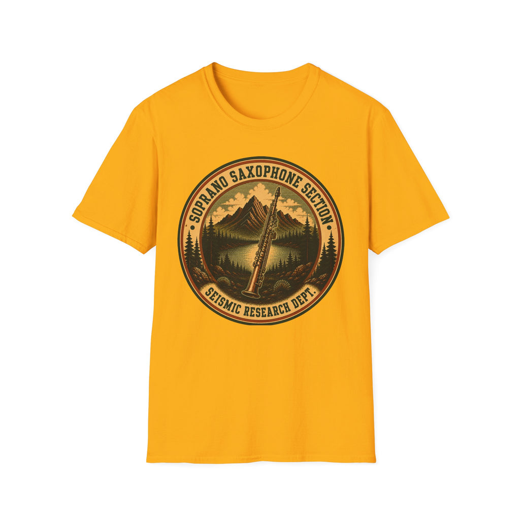 Soprano Saxophone Section Seismic Research Dept. Tee