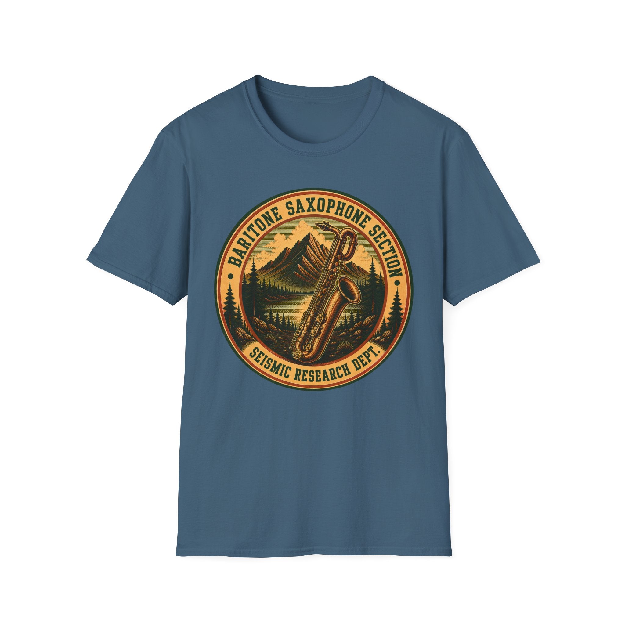 Baritone Saxophone Section Seismic Research Department Tee