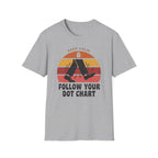Distressed Follow Your Dot Chart Sunset Tee