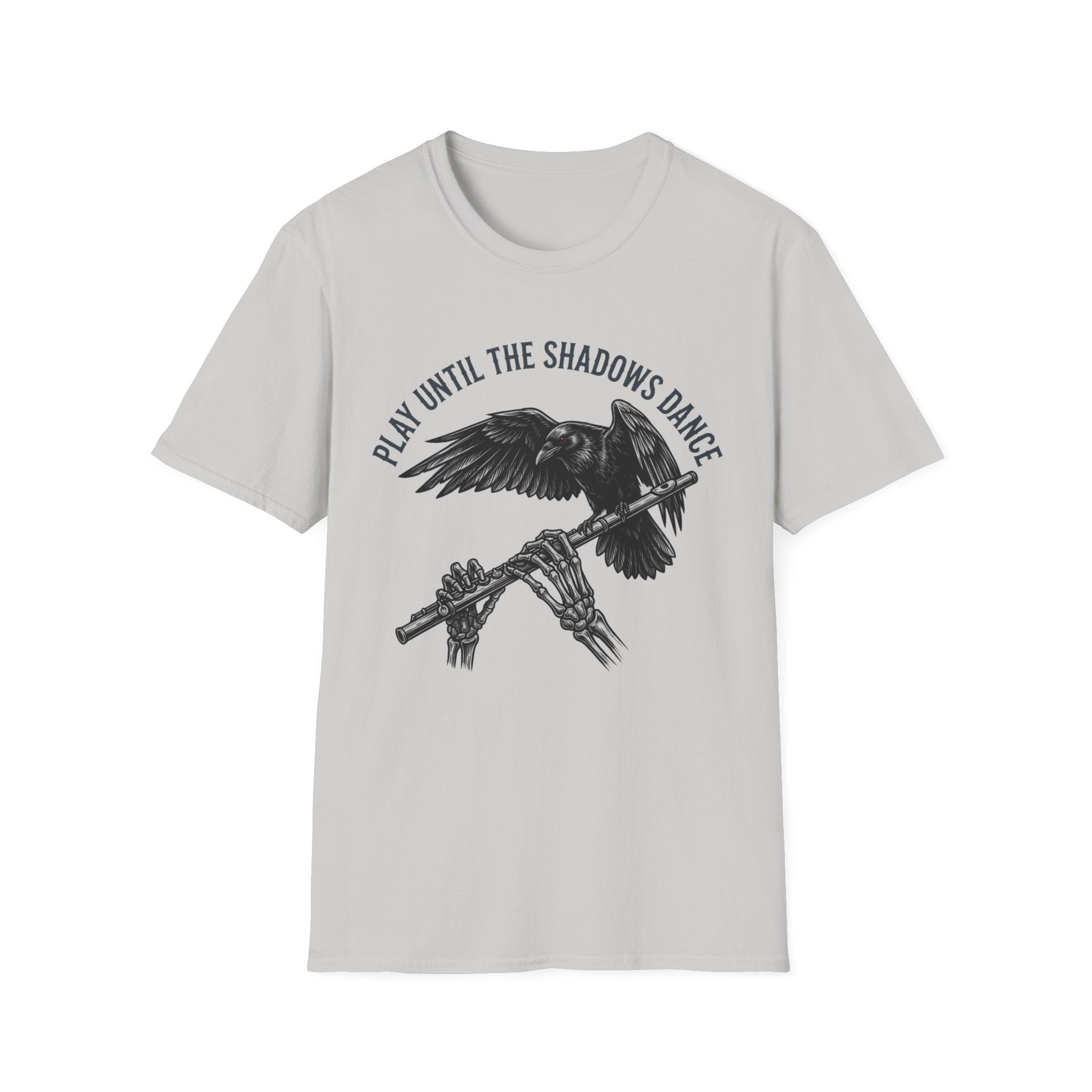 Flute 'Play Until the Shadows Dance' Raven Graphic Tee