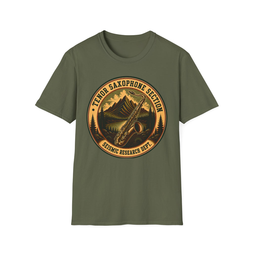 Tenor Saxophone Section Seismic Research Dept. Tee