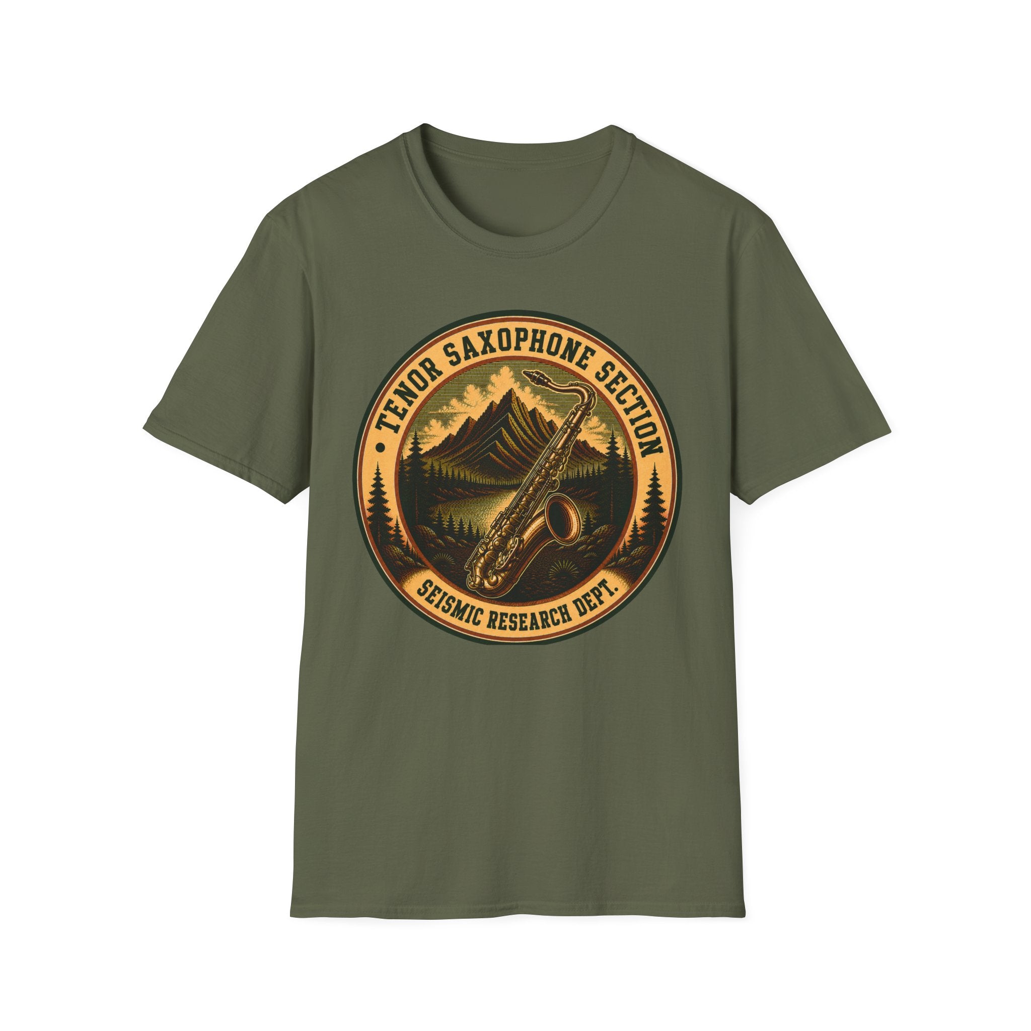Tenor Saxophone Section Seismic Research Dept. Tee
