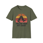 Distressed Follow Your Dot Chart Sunset Tee