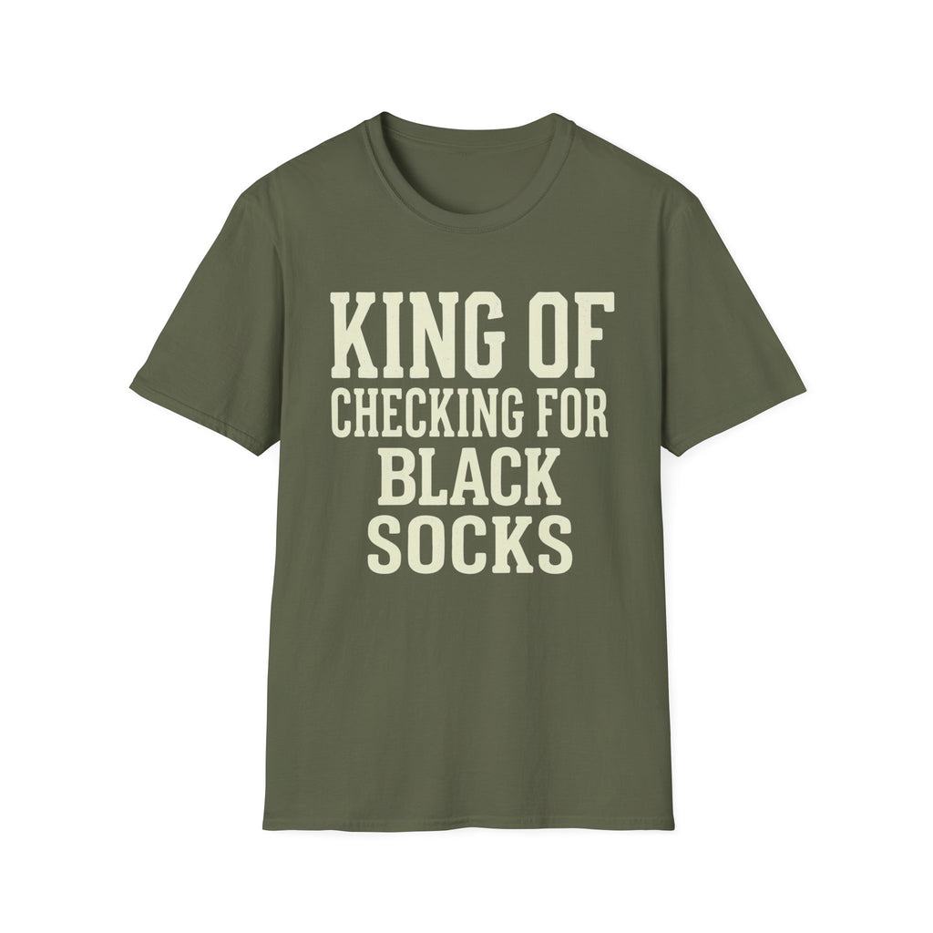 King of Checking for Black Socks Tee