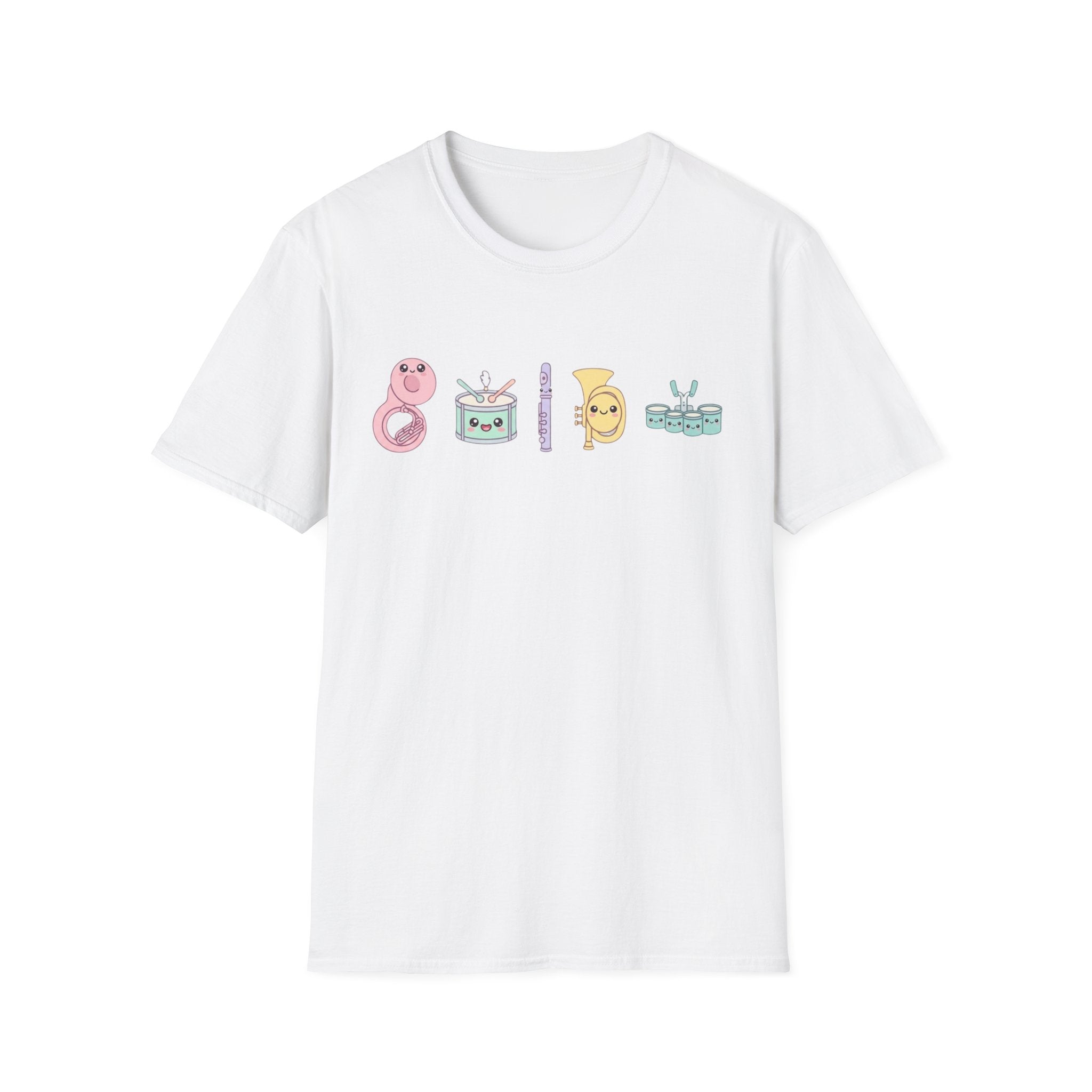 Cute Kawaii Band Instruments Tee