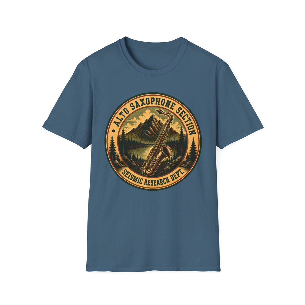 Alto Saxophone Section Seismic Research Dept. Tee