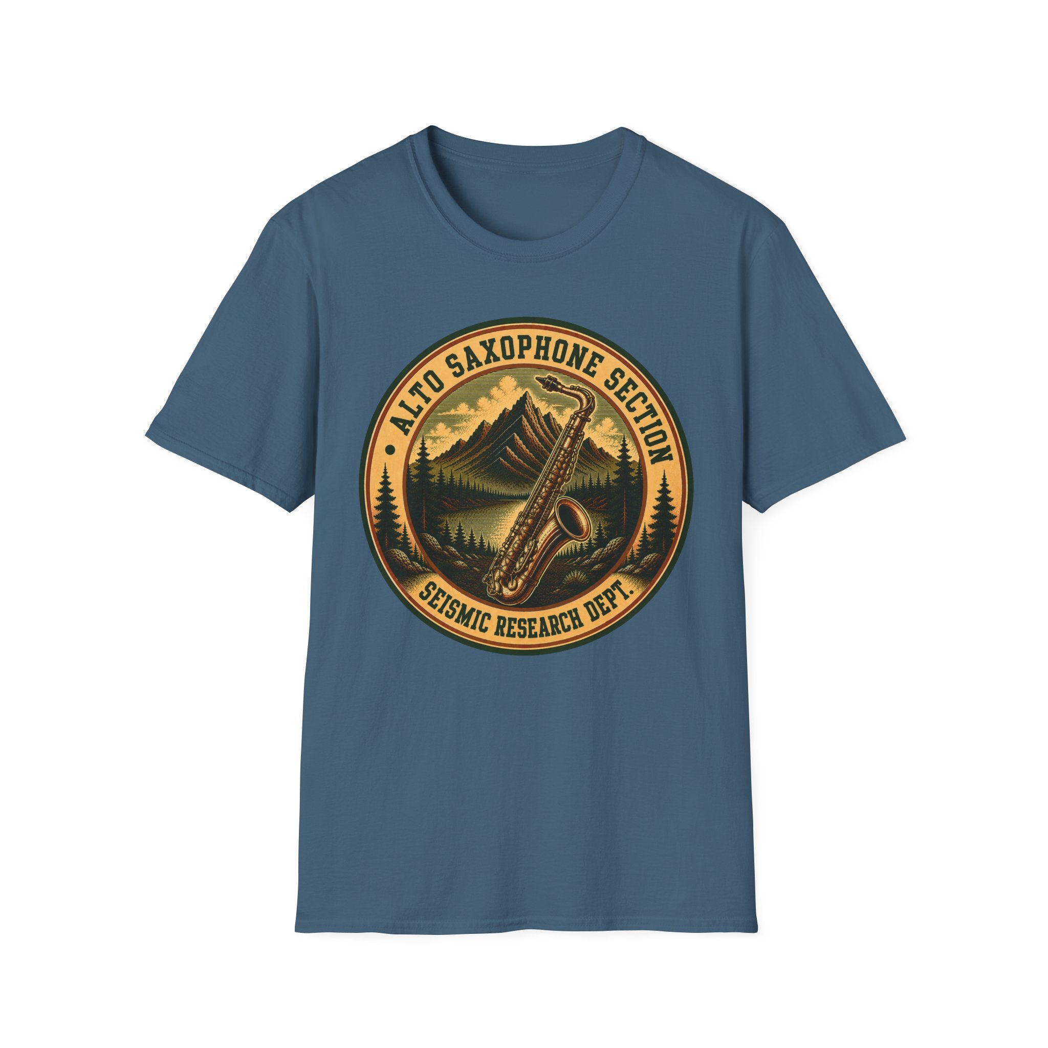 Alto Saxophone Section Seismic Research Dept. Tee
