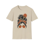 Orange Messy Bun Band Mom Headshot Tee