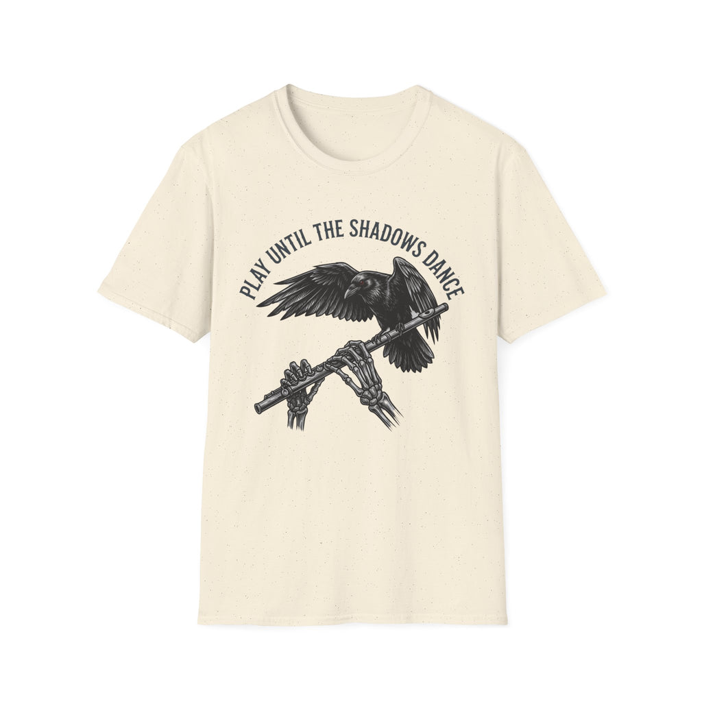 Flute 'Play Until the Shadows Dance' Raven Graphic Tee