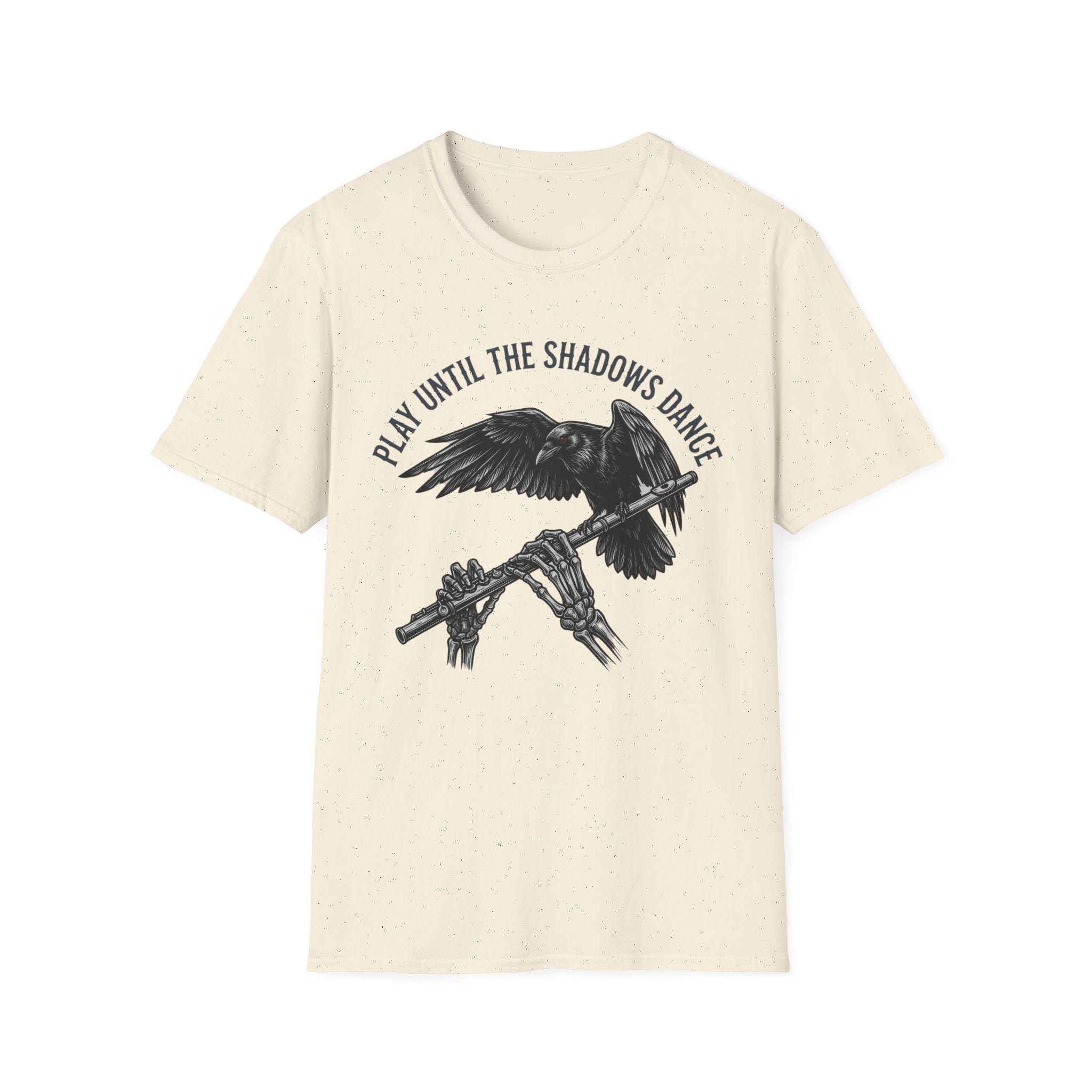 Flute 'Play Until the Shadows Dance' Raven Graphic Tee