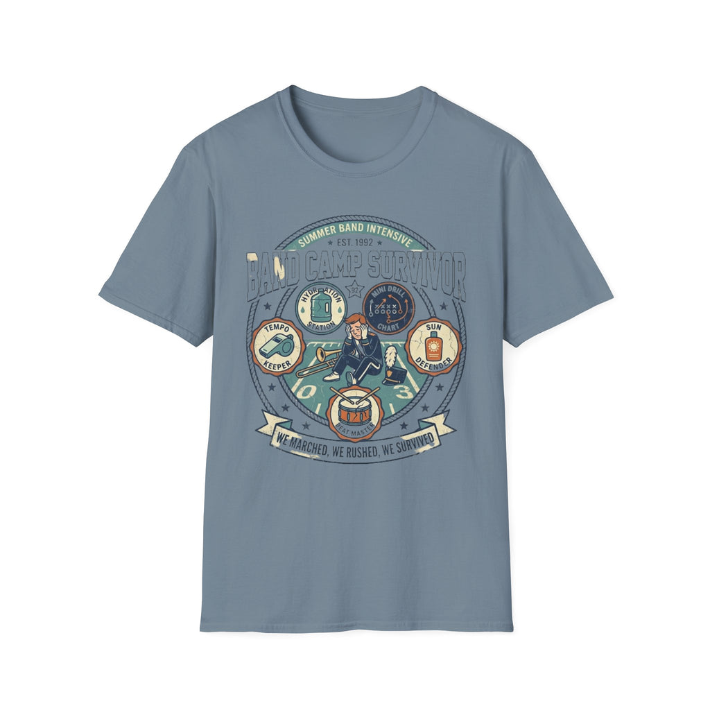 Band Camp Survivor Badge Tee
