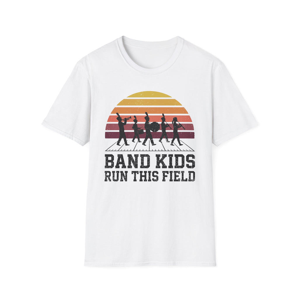 Distressed Band Kids Run this Field Sunset
