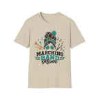 Teal Messy Bun Marching Band Mom Tee
