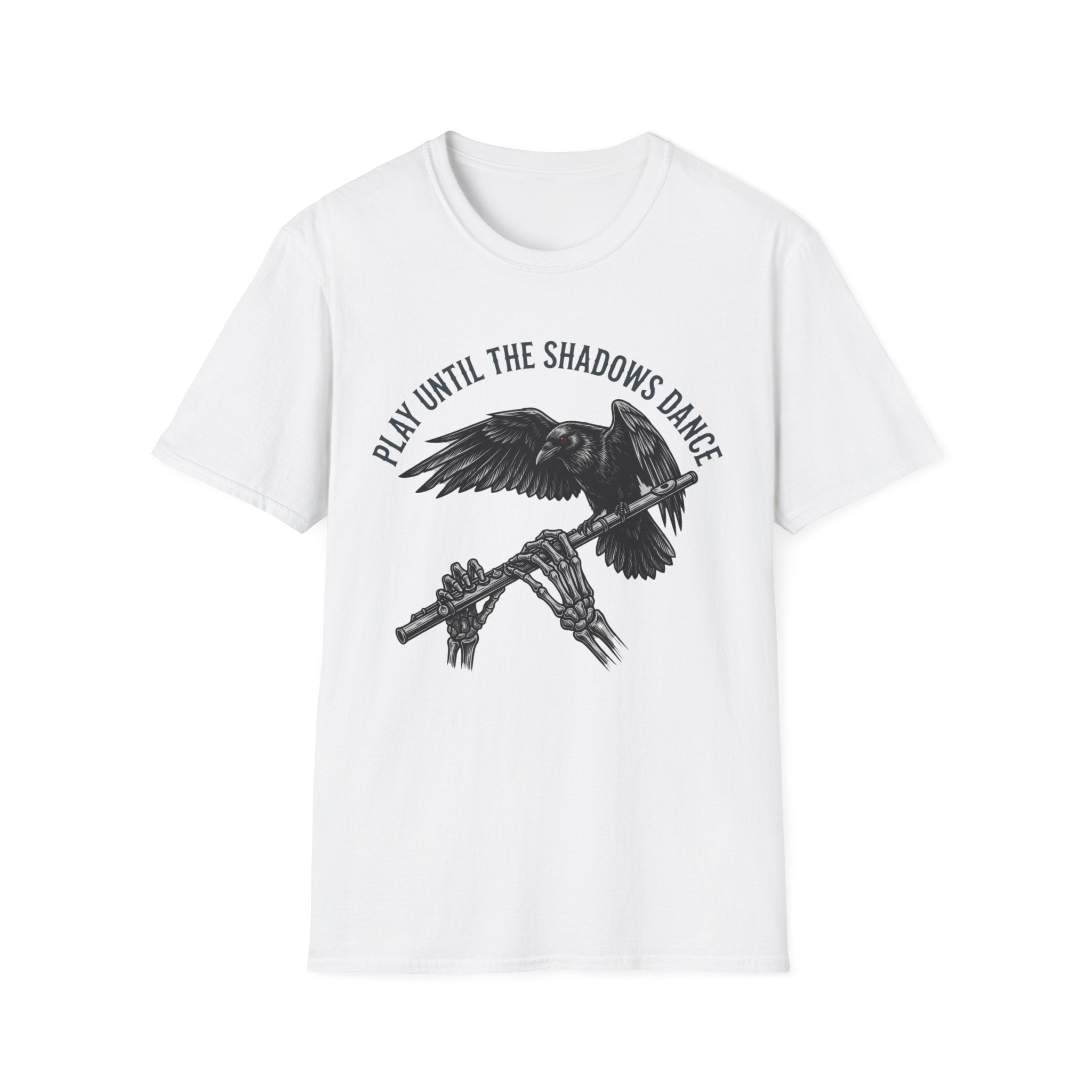 Flute 'Play Until the Shadows Dance' Raven Graphic Tee