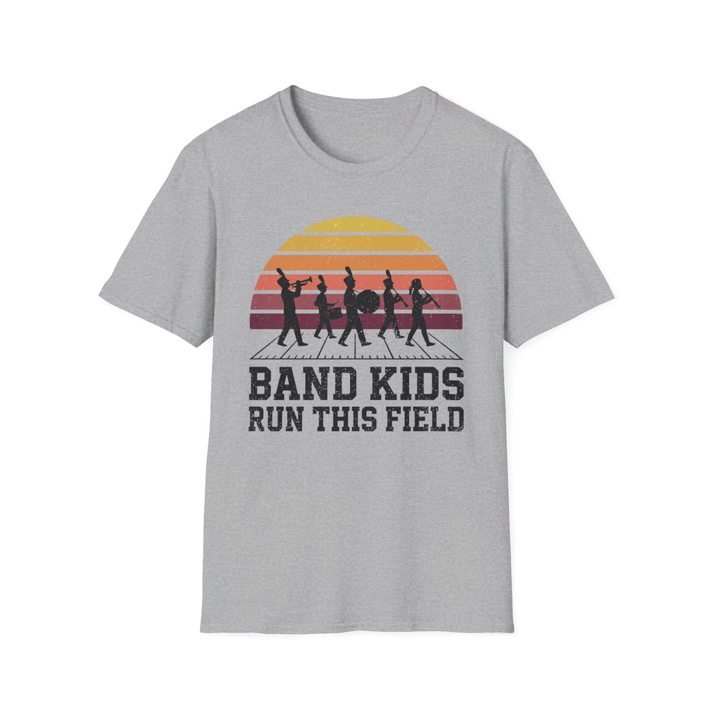 Distressed Band Kids Run this Field Sunset