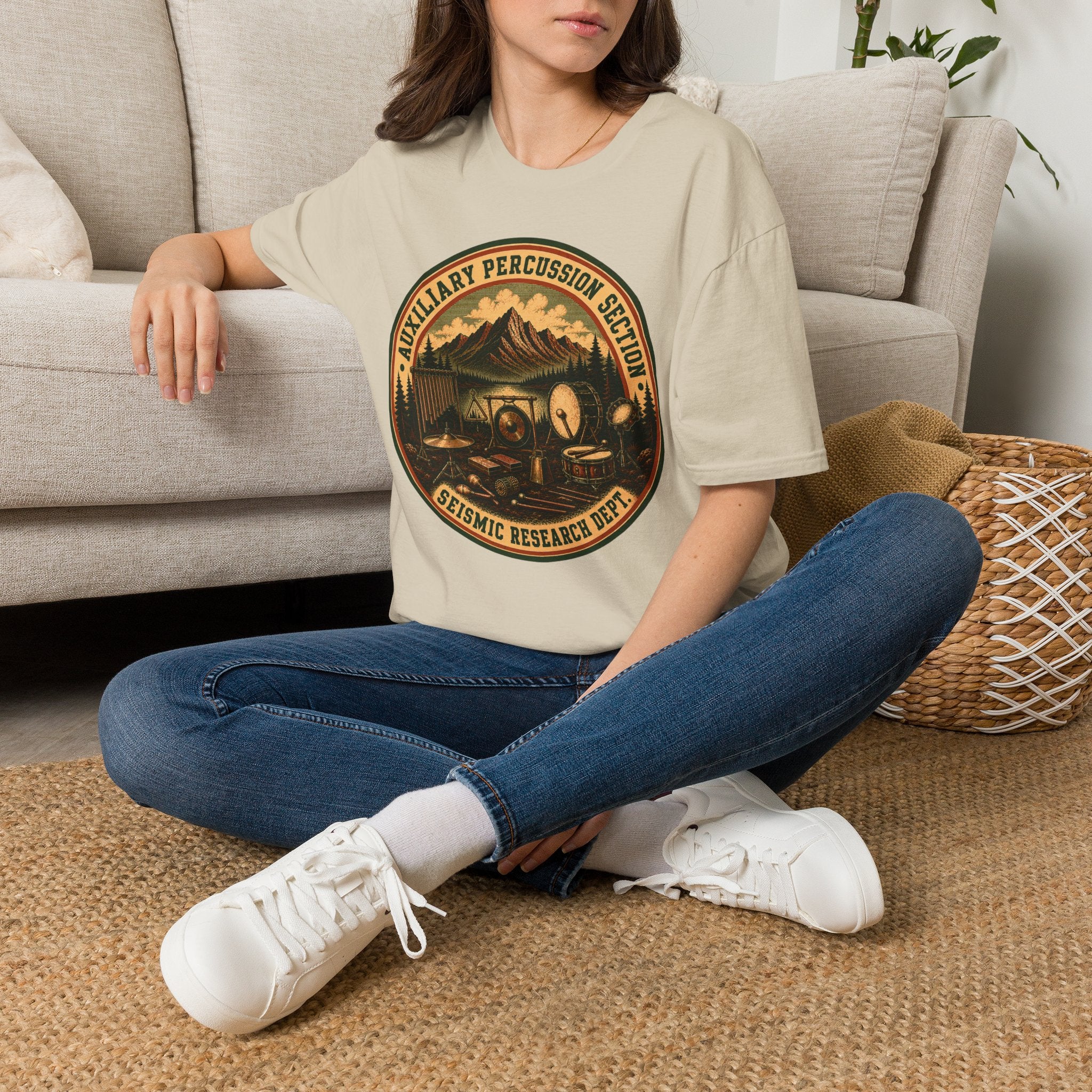 Copy of Auxiliary Percussion Section Seismic Research Department Tee