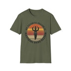 "My Favorite Season Is Marching Band Season" Retro Sunset Drumline Tee