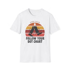 Distressed Follow Your Dot Chart Sunset Tee