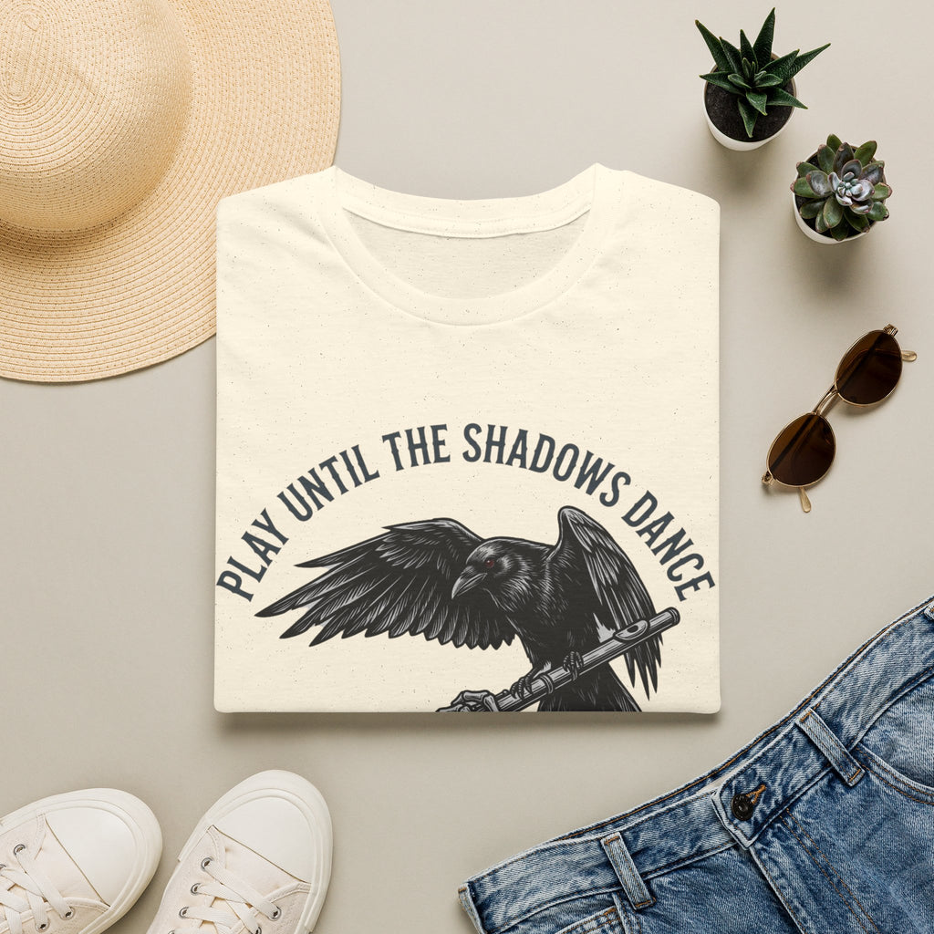 Flute 'Play Until the Shadows Dance' Raven Graphic Tee