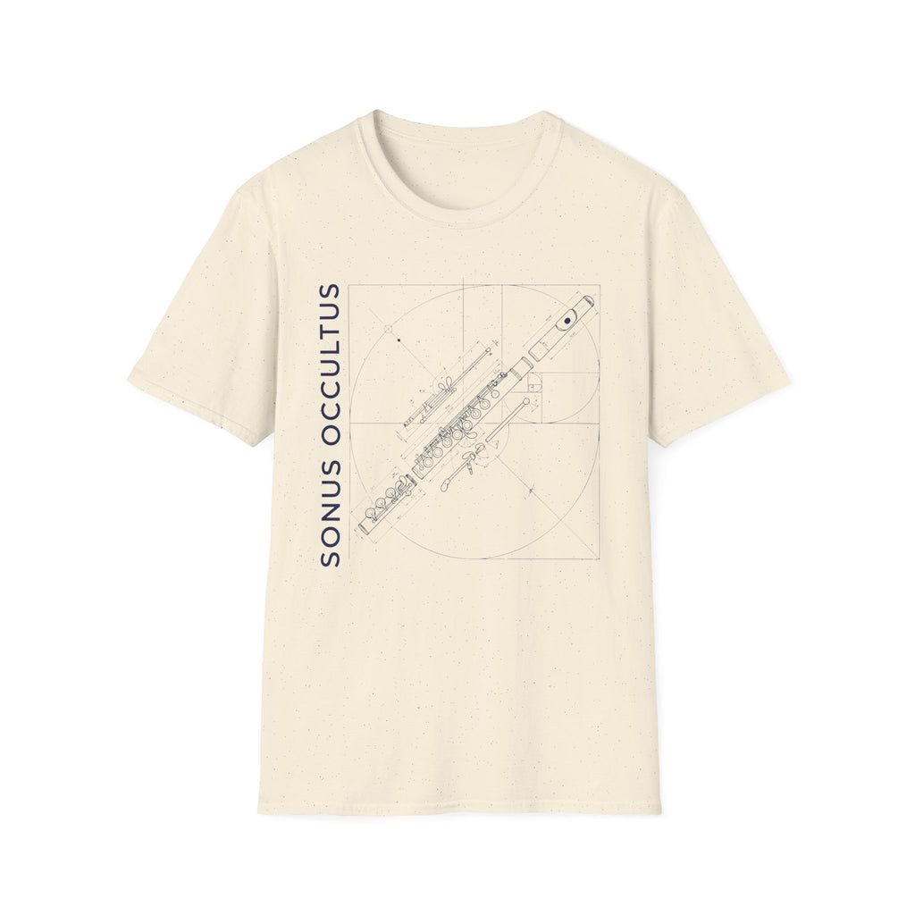 Flute Blueprint Tee — Sonus Occultus Minimalist Musician T-Shirt