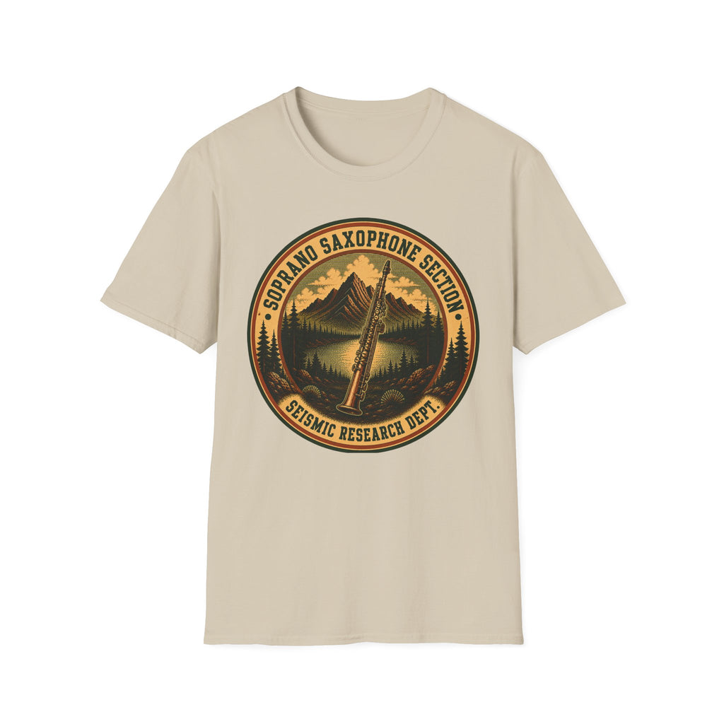 Copy of Soprano Saxophone Section Seismic Research Dept. Tee
