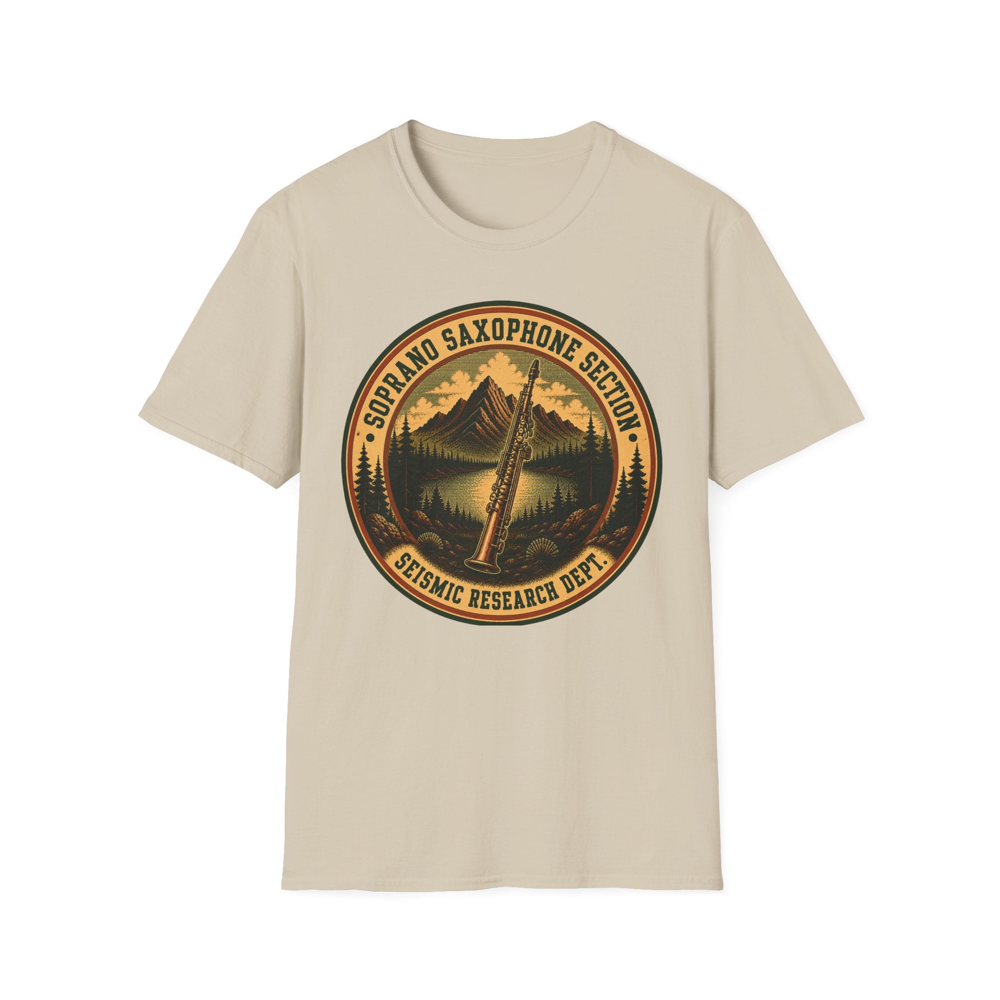 Copy of Soprano Saxophone Section Seismic Research Dept. Tee