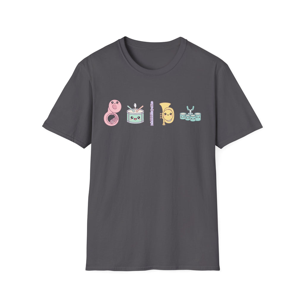 Cute Kawaii Band Instruments Tee