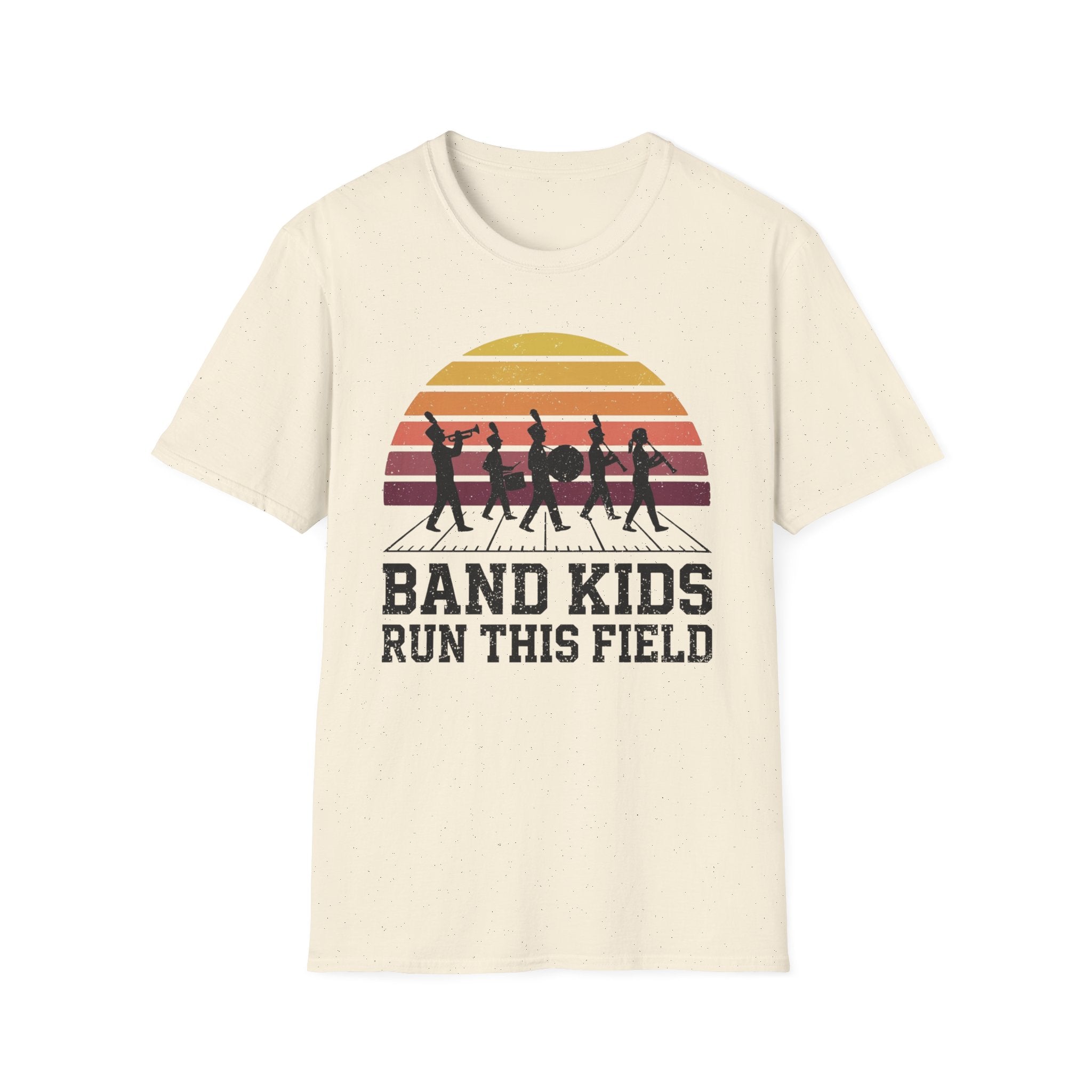 Distressed Band Kids Run this Field Sunset