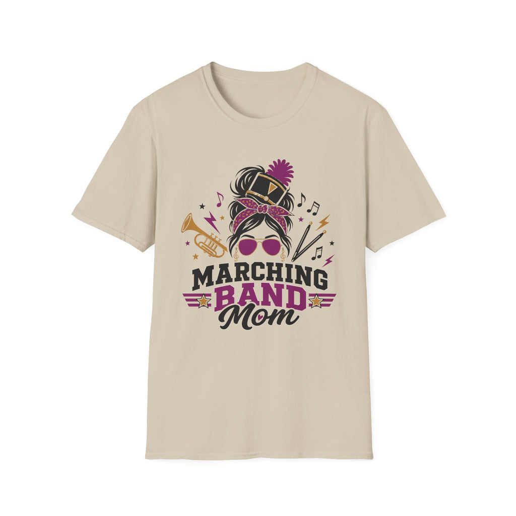 Pink Messy Bun Marching Band Mom Tee