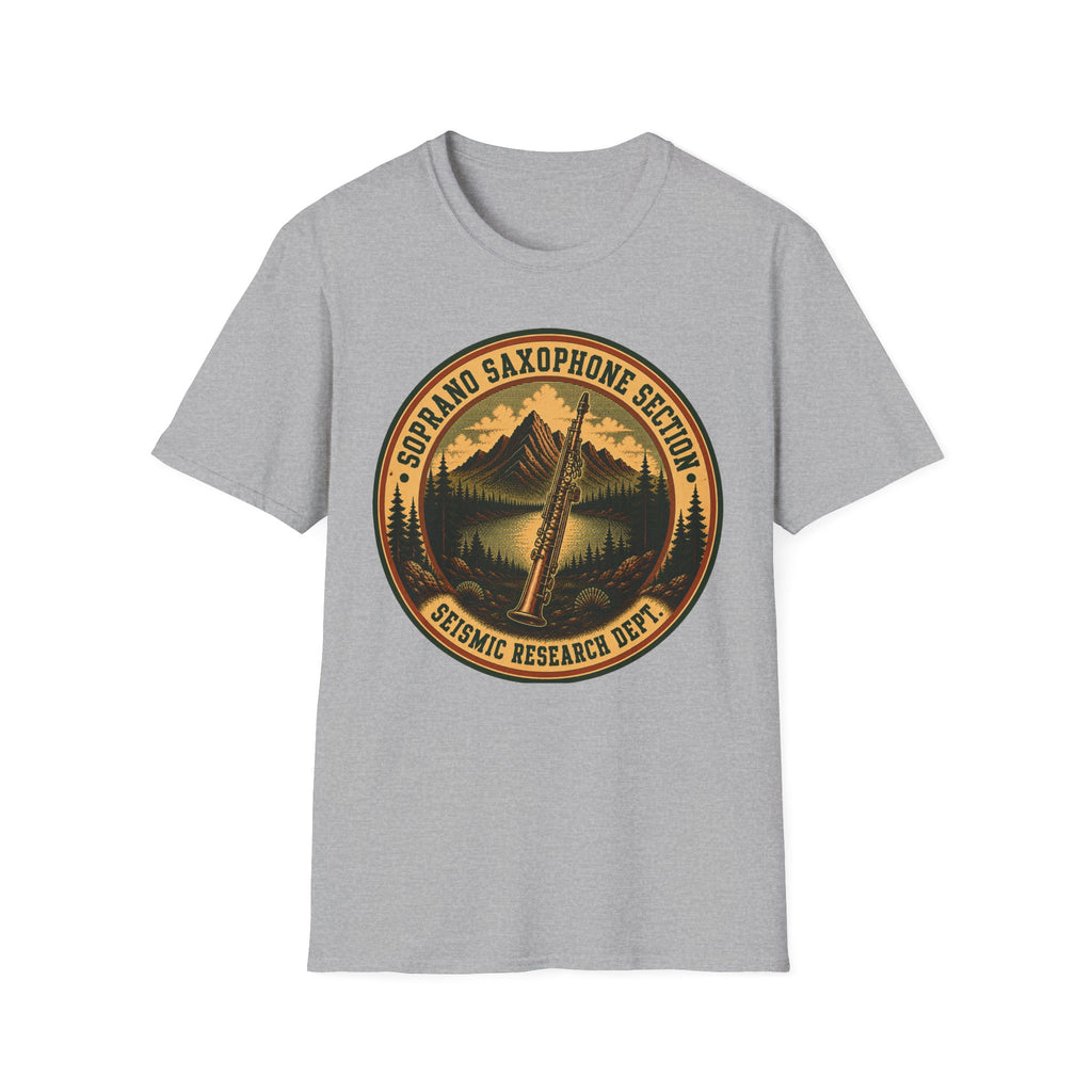 Copy of Soprano Saxophone Section Seismic Research Dept. Tee