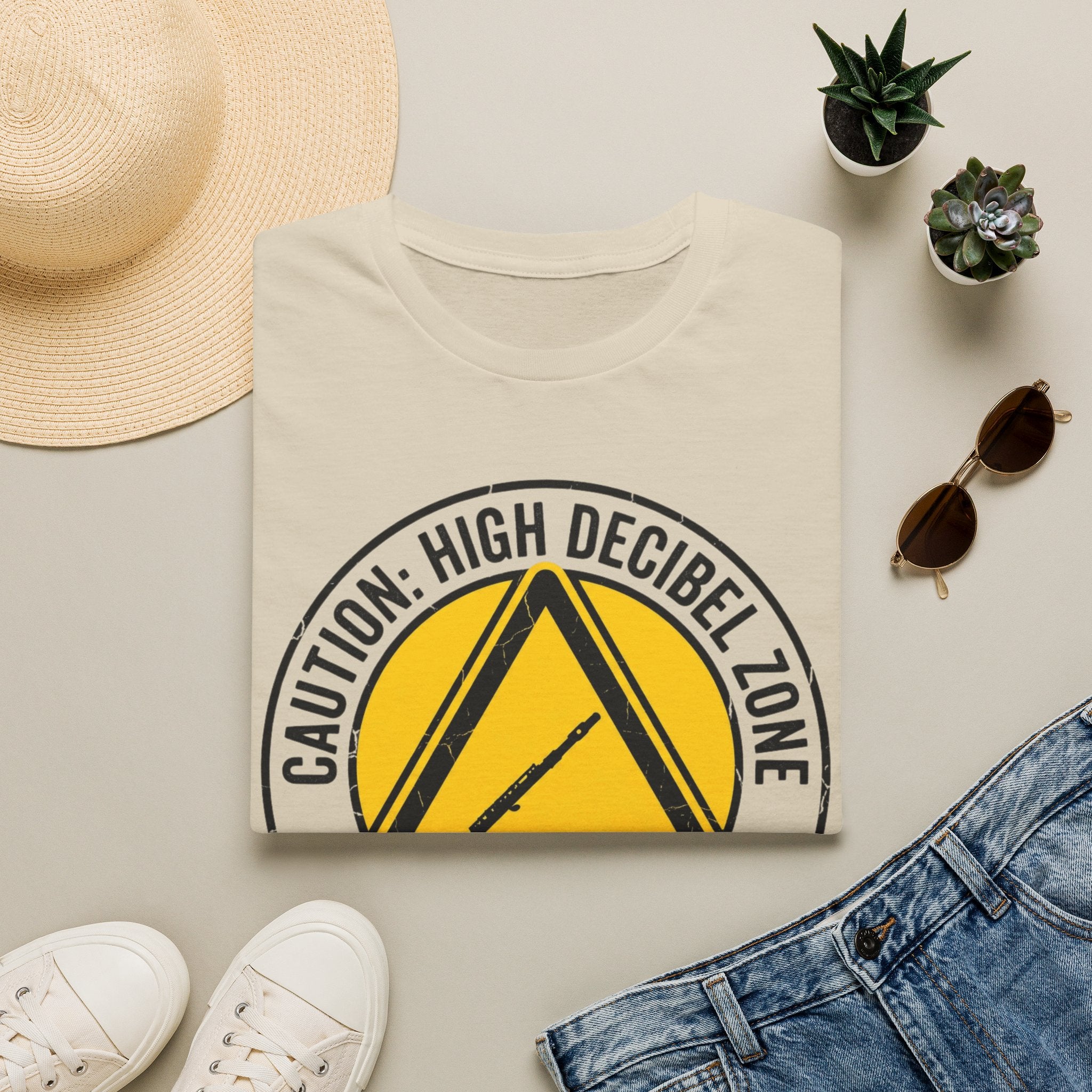 Copy of “Caution: High Decibel Zone” Musician/Player Tee